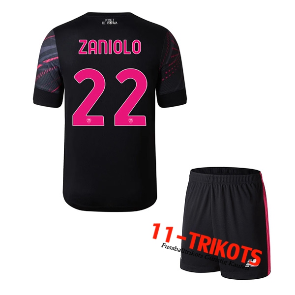 AS Rom (ZANIOLO #22) Kinder Third Trikot 2022/2023