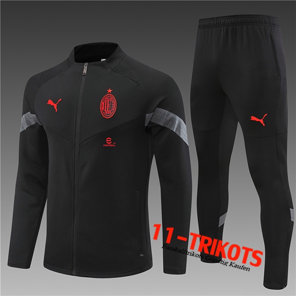 AC Milan Trainingsanzug (Jacke) Enfant Schwarz 2022/2023