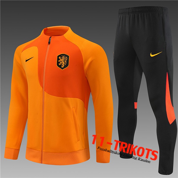 Niederlande Trainingsanzug (Jacke) Enfant Orange 2022/2023