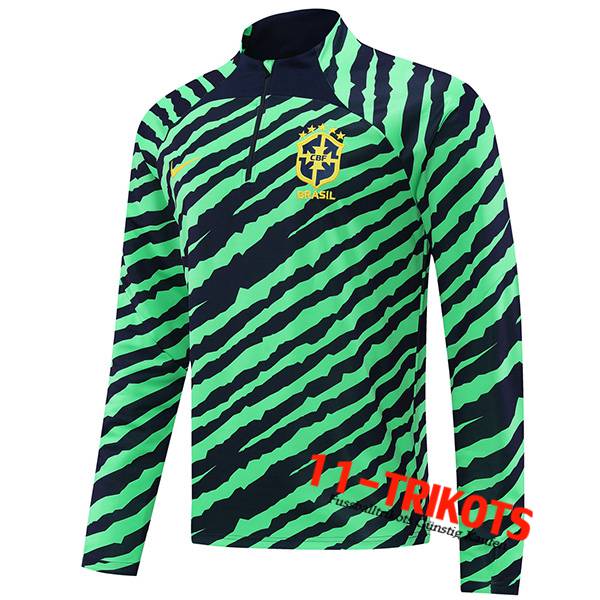 Brasilien Training Sweatshirt Grün/Schwarz 2022/2023