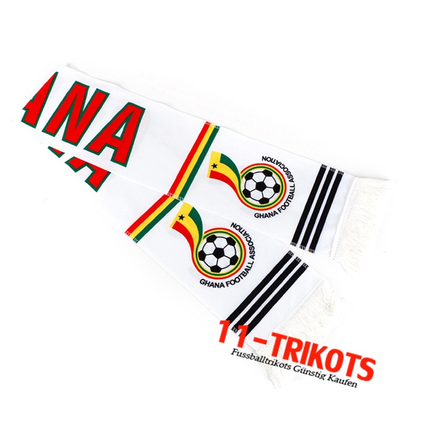 Neues Schals WM 2022 Ghana Weiß