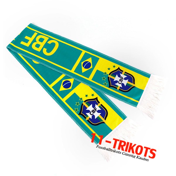 Neues Schals WM 2022 Brasilien Grün/Gelb