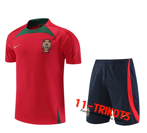 Portugal Trainingstrikot + Shorts Rot 2022/2023