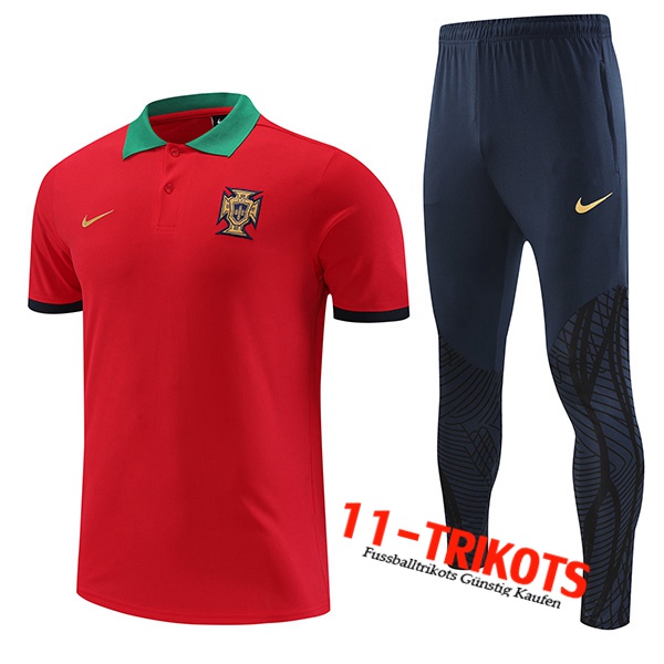 Portugal Poloshirt Rot 2022/2023