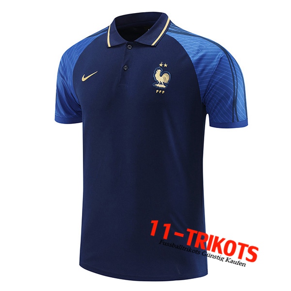 Frankreich Poloshirt Blau Marine 2022/2023 -02