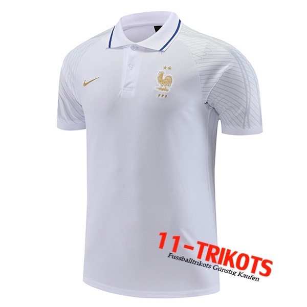 Frankreich Poloshirt Weiß 2022/2023 -02