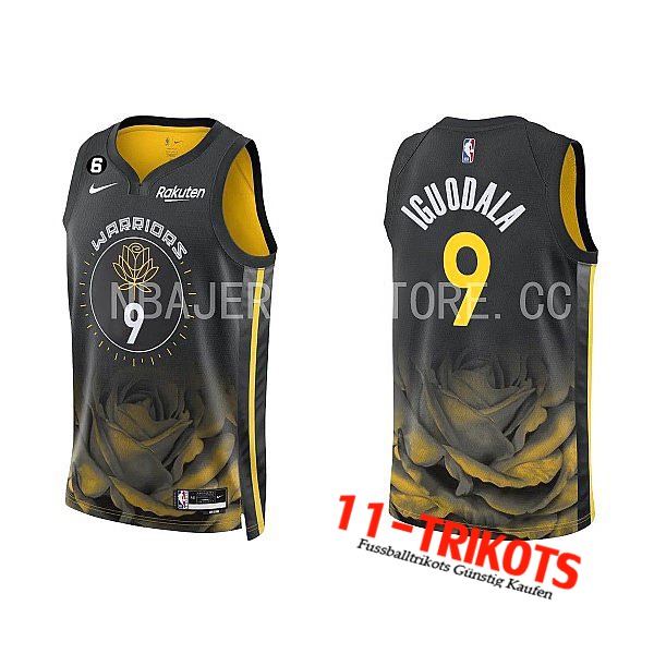 Golden State Warriors Trikots (IGUODALA #9) 2022/23 Schwarz/Gelb