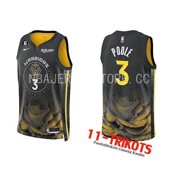 Golden State Warriors Trikots (POOLE #3) 2022/23 Schwarz/Gelb