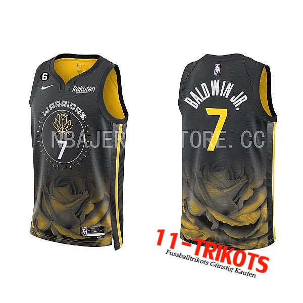 Golden State Warriors Trikots (BALDWIN JR. #7) 2022/23 Schwarz/Gelb