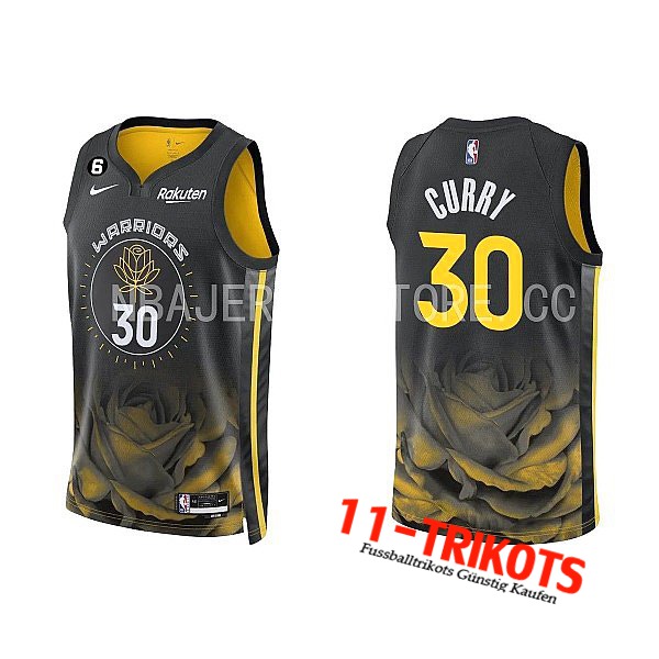 Golden State Warriors Trikots (CURRY #30) 2022/23 Schwarz/Gelb