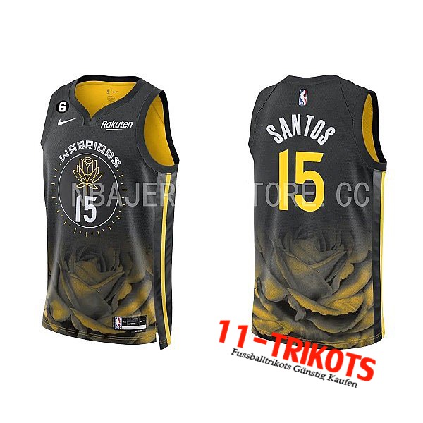 Golden State Warriors Trikots (SANTOS #15) 2022/23 Schwarz/Gelb