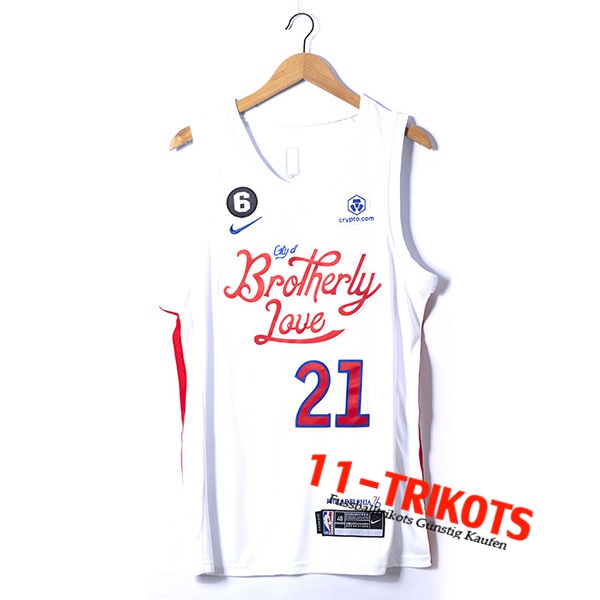 Philadelphia 76ers Trikots (EMBID #21) 2022/23 Weiß