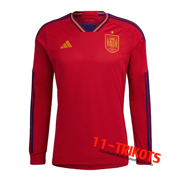 Neues Spanien Heimtrikot Langarm 2022/2023