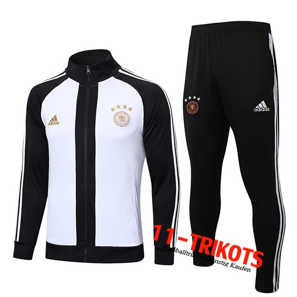 Deutschland Trainingsanzug (Jacke) Weiß/Schwarz 2022/2023