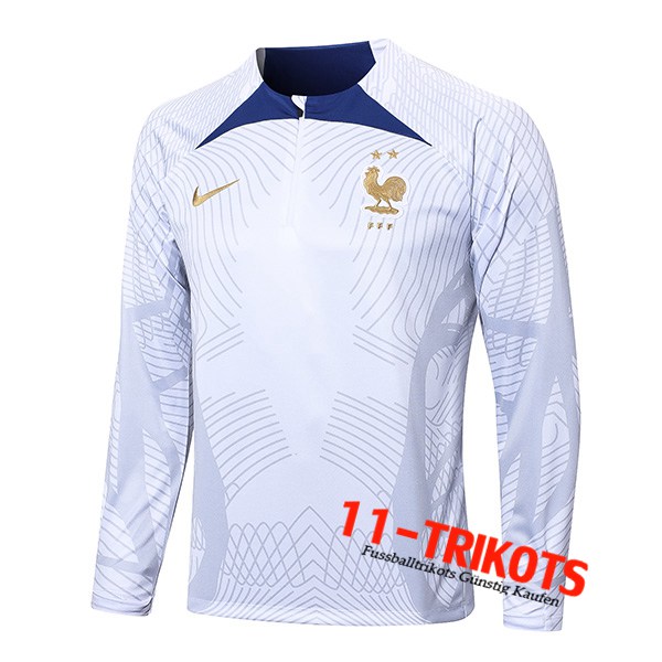 Frankreich Training Sweatshirt Weiß 2022/2023