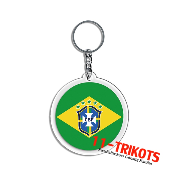 Neues Schlüsselhalter Arrondir WM 2022 Brasilien Grün