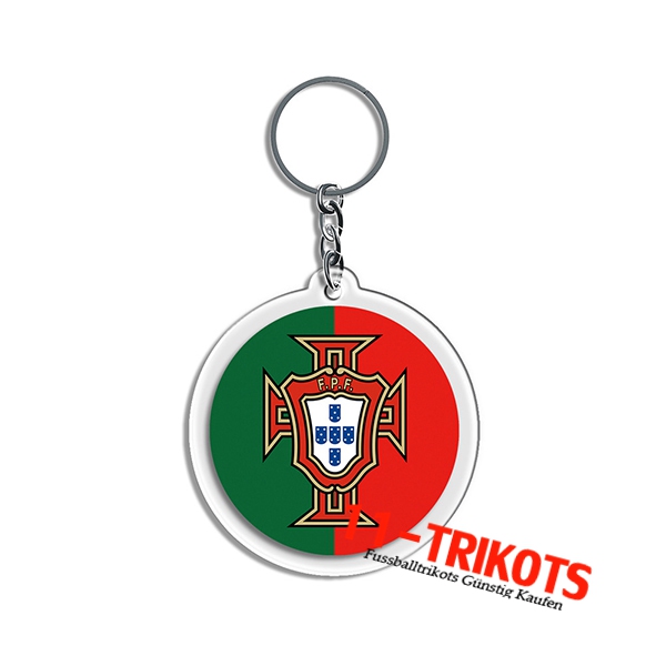 Neues Schlüsselhalter Arrondir WM 2022 Portugal Grün/Rot
