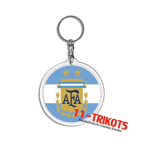Neues Schlüsselhalter Arrondir WM 2022 Argentin Hellblau