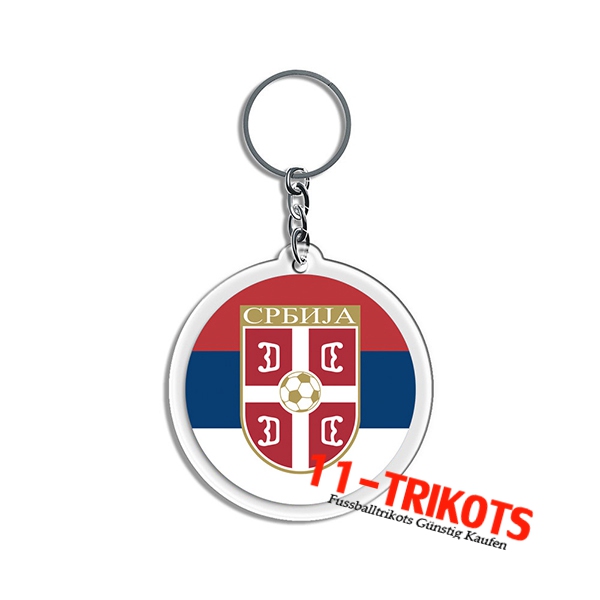 Neues Schlüsselhalter Arrondir WM 2022 Serbien Rot/Weiß/Blau
