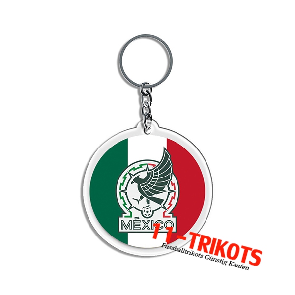 Neues Schlüsselhalter Arrondir WM 2022 Mexiko Grün/Weiß/Rot
