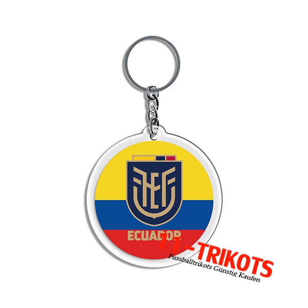 Neues Schlüsselhalter Arrondir WM 2022 Ecuador Gelb/Blau/Rot