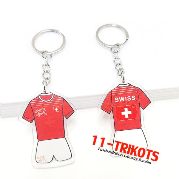Neues Schlüsselhalter WM 2022 Schweiz Rot