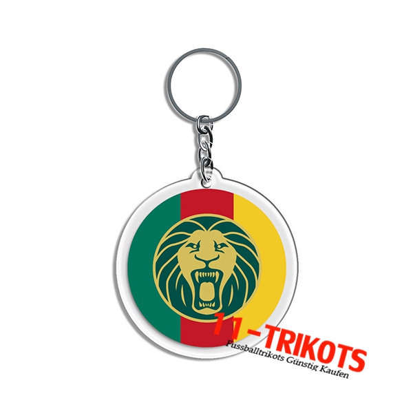 Neues Schlüsselhalter Arrondir WM 2022 Kamerun Grün/Rot/Gelb
