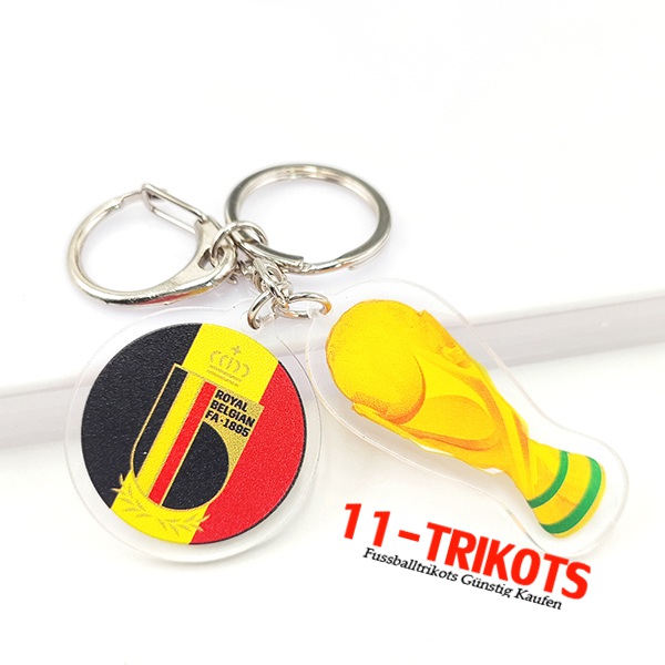 Neues Schlüsselhalter Arrondir WM 2022 + Belgien Schwarz/Gelb/Rot