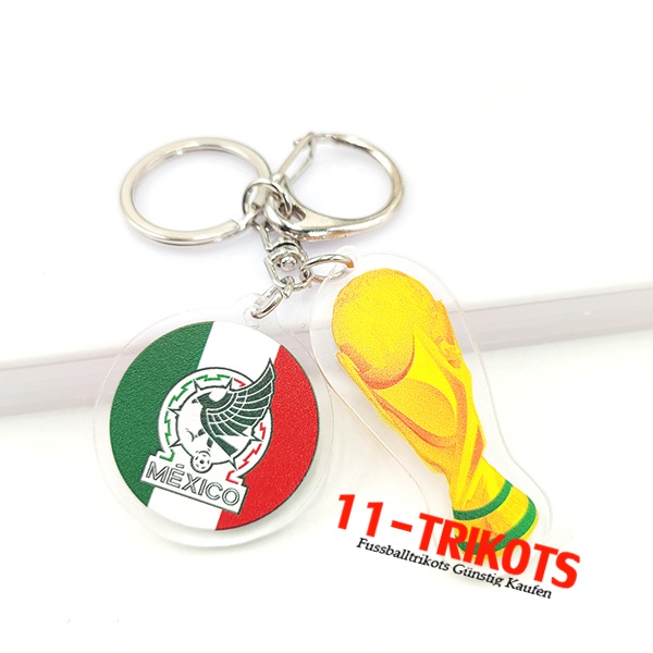 Neues Schlüsselhalter Arrondir WM 2022 + Mexiko Grün/Weiß/Rot