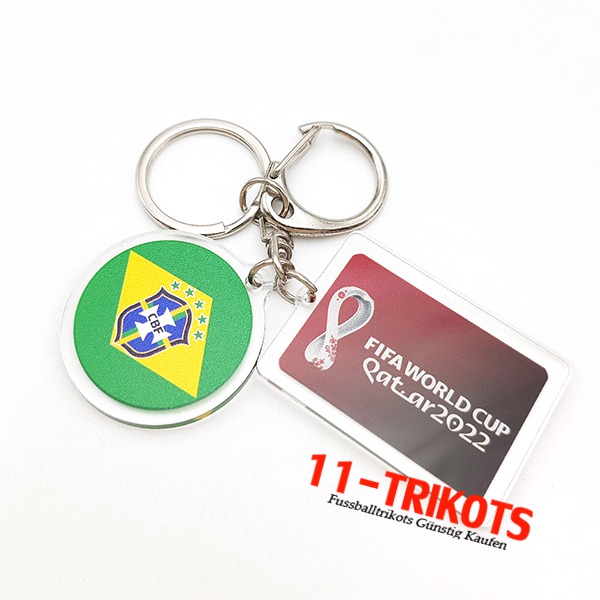 Nouvelle Schlüsselhalter WM 2022 Brasilien Grün