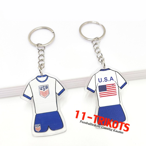 Neues Schlüsselhalter WM 2022 USA Weiß