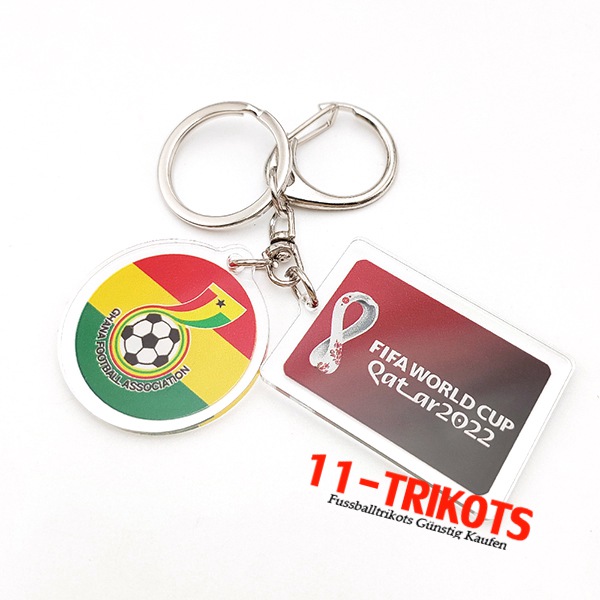 Nouvelle Schlüsselhalter WM 2022 Ghana Rot/Gelb/Grün