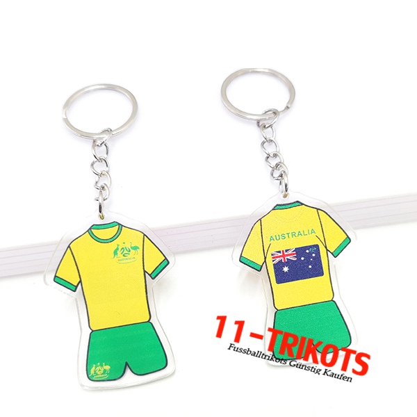 Neues Schlüsselhalter WM 2022 Australien Gelb/Grün