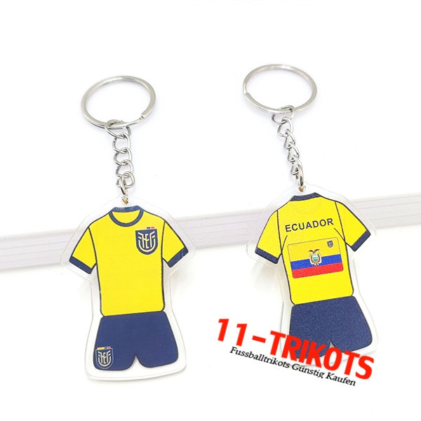 Neues Schlüsselhalter WM 2022 Ecuador Gelb