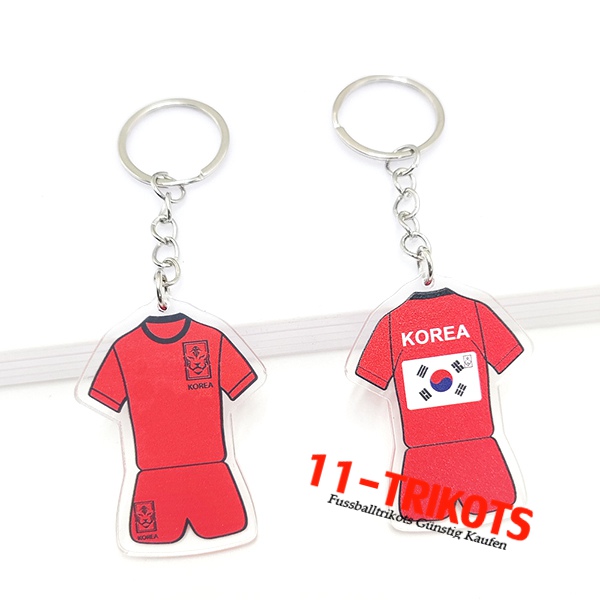 Neues Schlüsselhalter WM 2022 Korea Republik Rot