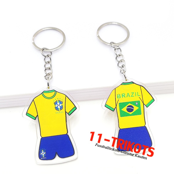 Neues Schlüsselhalter WM 2022 Brasilien Gelb