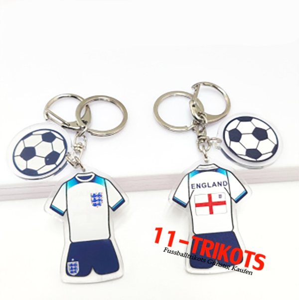 Neues Schlüsselhalter Fußball WM 2022 Britannien Weiß