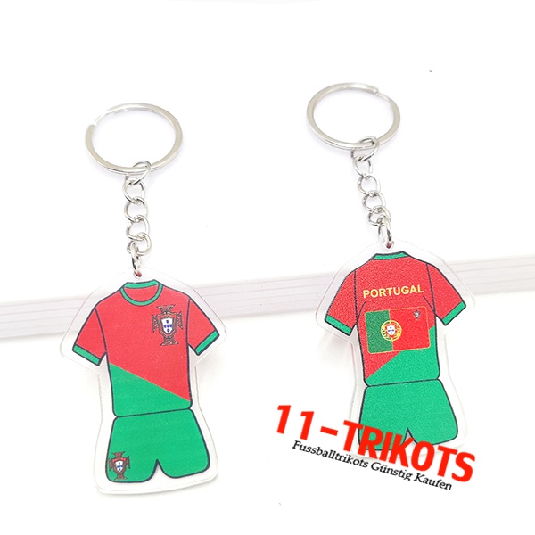 Neues Schlüsselhalter WM 2022 Portugal Rot/Grün