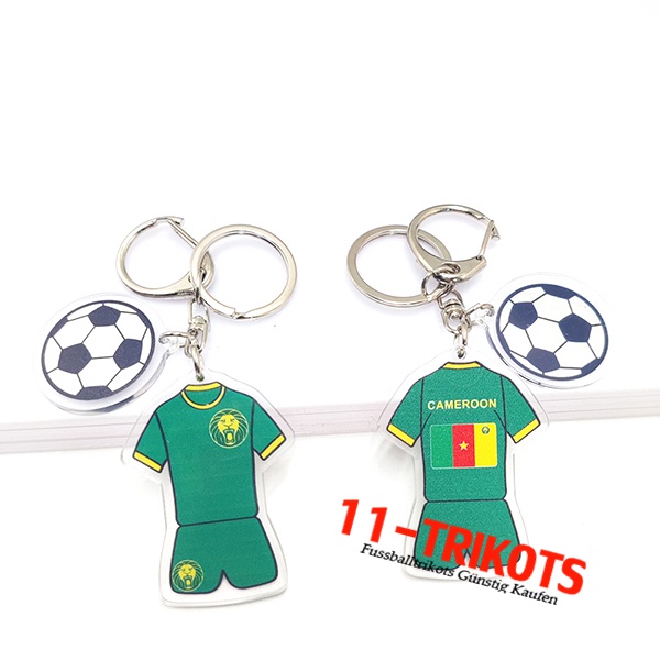 Neues Schlüsselhalter Fußball WM 2022 Kamerun Grün
