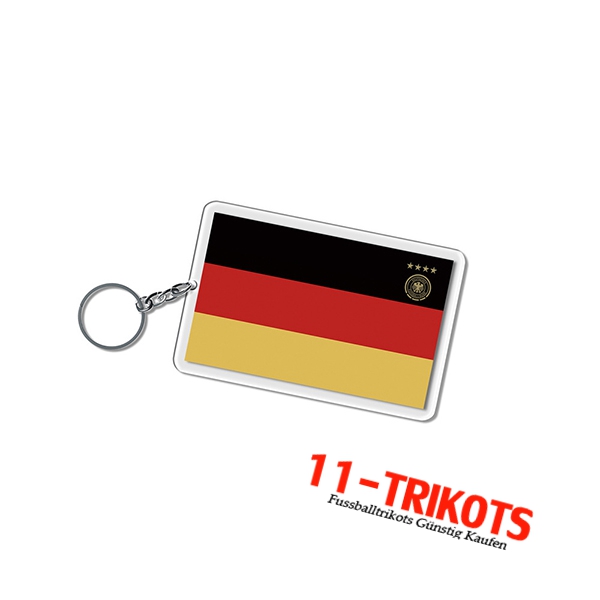 Neues Schlüsselhalter Carré WM 2022 Deutschland Schwarz/Rot/Gelb