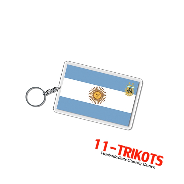 Neues Schlüsselhalter Carré WM 2022 Argentin Hellblau
