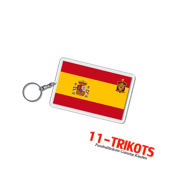 Neues Schlüsselhalter Carré WM 2022 Spanien Gelb/Rot
