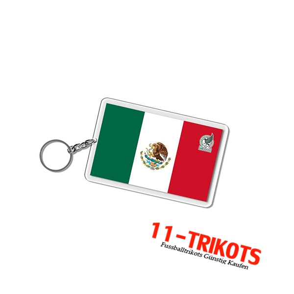Neues Schlüsselhalter Carré WM 2022 Mexiko Grün/Weiß/Rot