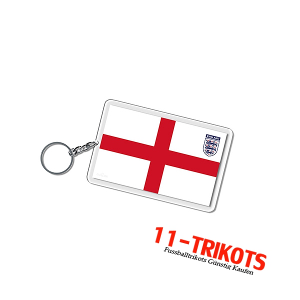 Neues Schlüsselhalter Carré WM 2022 Britannien Weiß/Rot
