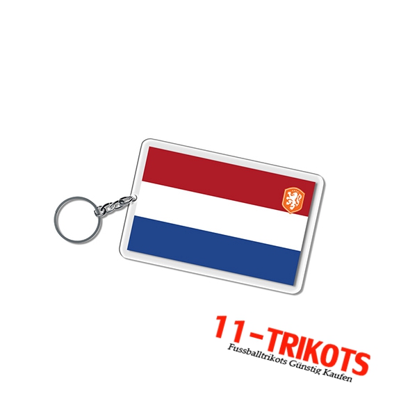 Neues Schlüsselhalter Carré WM 2022 Niederlande Rot/Weiß/Blau