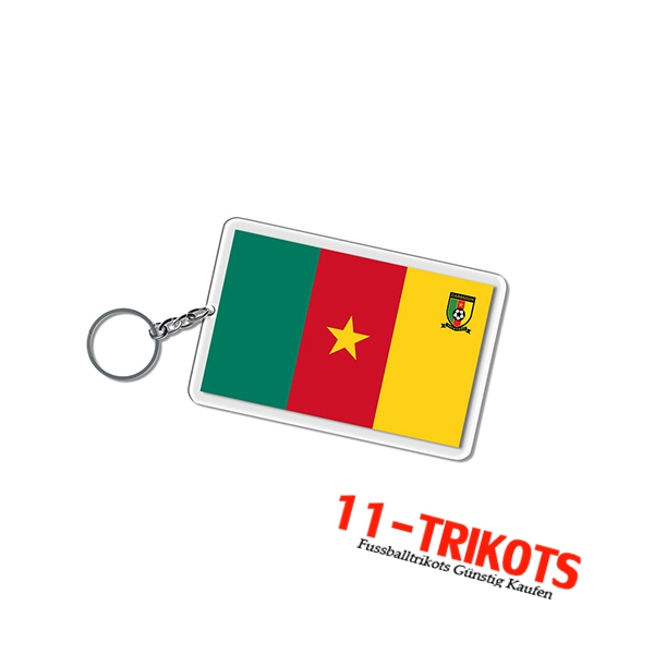 Neues Schlüsselhalter Carré WM 2022 Kamerun Grün/Rot/Gelb