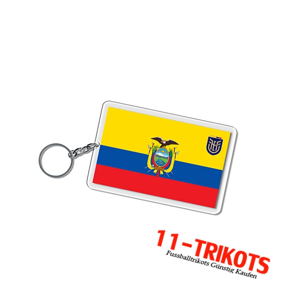 Neues Schlüsselhalter Carré WM 2022 Ecuador Gelb/Blau/Rot