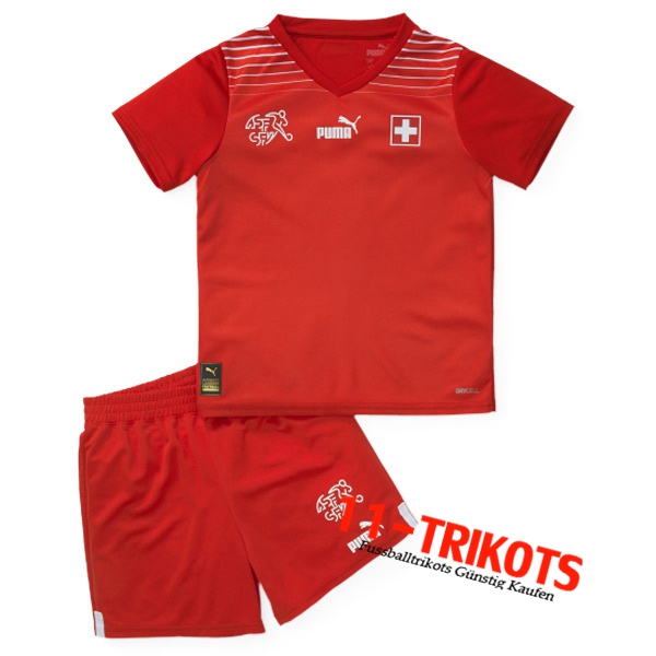 Schweiz Kinder Heimtrikot WM 2022