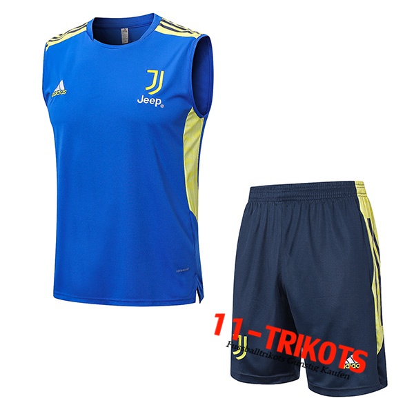 Juventus Trainings-Tanktop + Shorts Blau 2022/2023