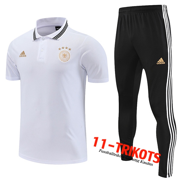 Deutschland Poloshirt Weiß 2022/2023